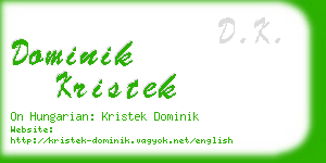 dominik kristek business card